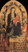 Gherardo Starnina, The Madonna and the Nino with San Juan the Baptist, San Nicolas and four angeles